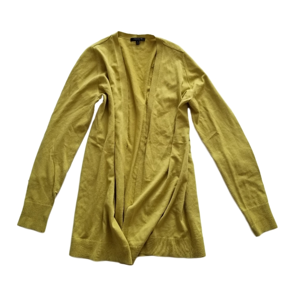 Lafayette 148 Neon Green Cardigan Sz Medium